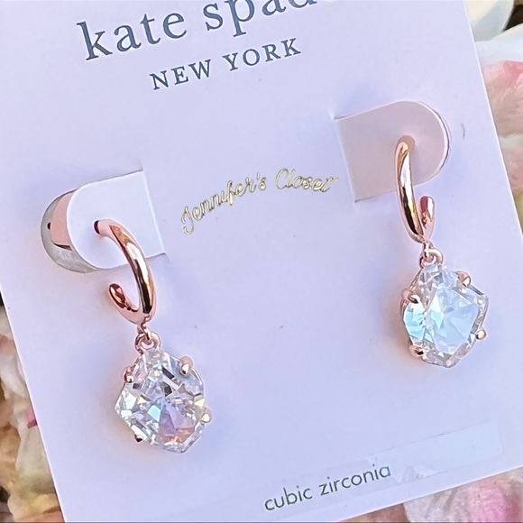 NWT ♠️ Kate Spade Crystal Drop Earrings - Picture 4 of 6